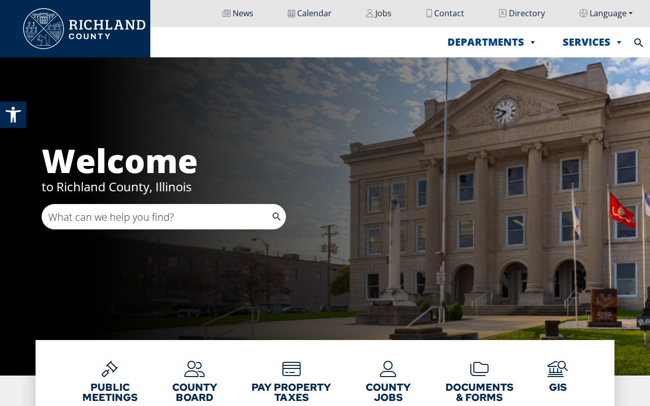 Richland County official government record and office navigation context